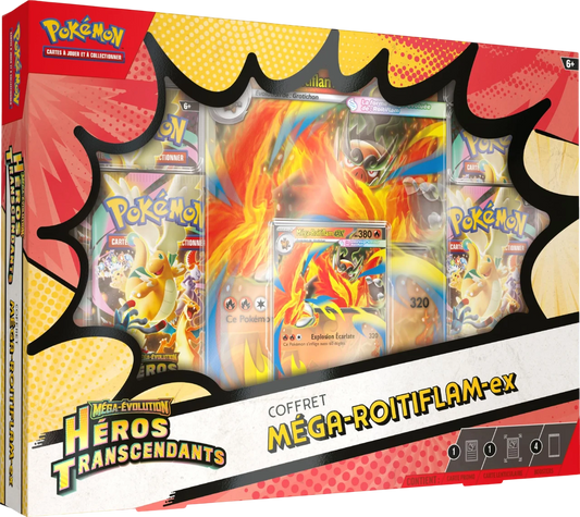 PRÉCOMMANDE - Pokémon – Coffret – Méga-Roitiflam ex – ME2.5 – en français Pikacheck